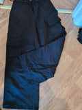 Medium Black Cargo Straight Leg Trousers Ladies