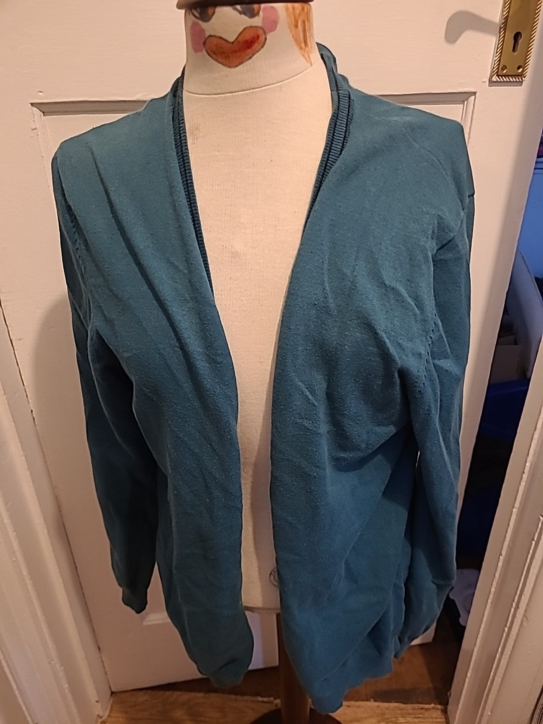 Ladies George Size Large Bottle Green Long Sleeve Cardigan