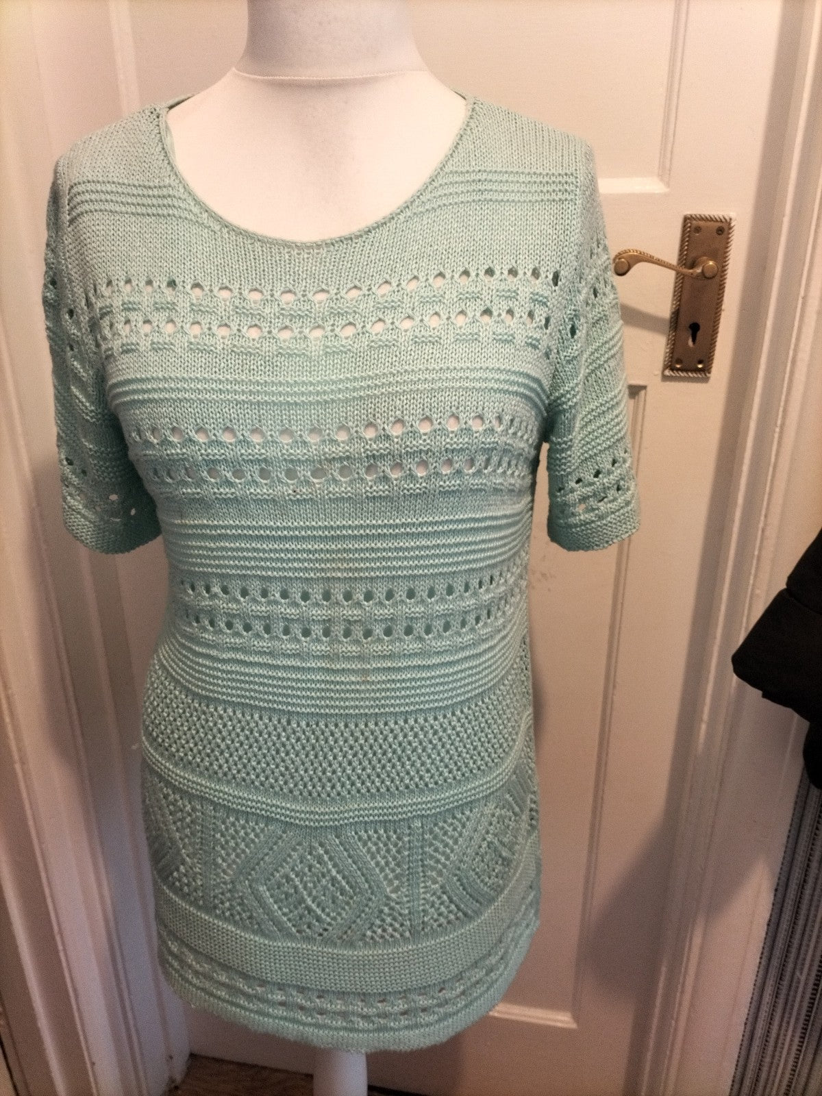 Ladies George Size 16 Mint Short Sleeved Jumper Dress