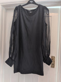 Ax Paris 14 Black Long Sleeve Long Blouse