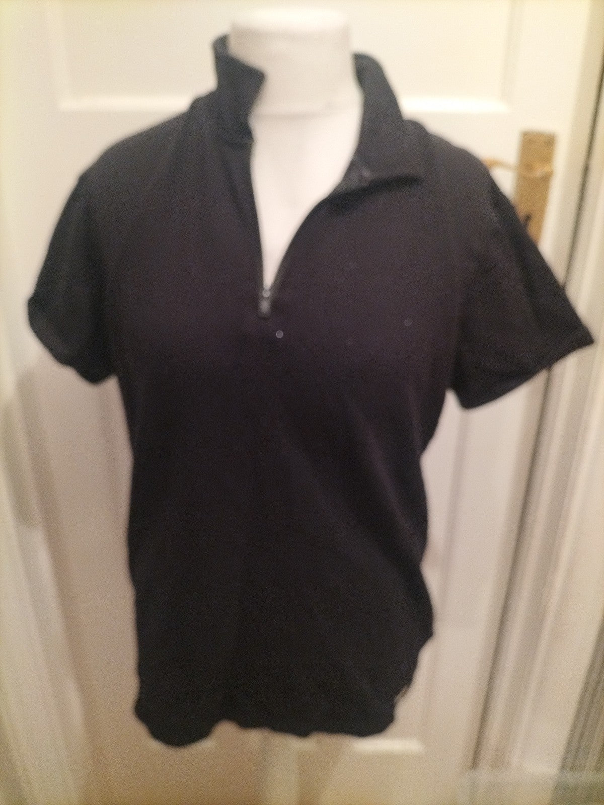 Mens Northern Garms Size Large Black Short Sleeved Polo