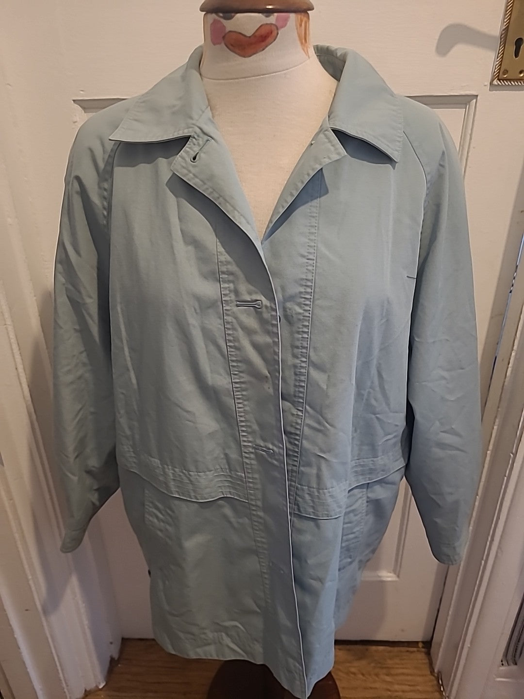 Ladies Dannimac Size 16 Blue Lined Jacket