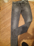 Mens Jeans Primark W28 L30 Skinny Fit Button Fly Grey