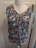 M&Co 16 Purple Sleeveless With Turquoise Sleeveless Blouse