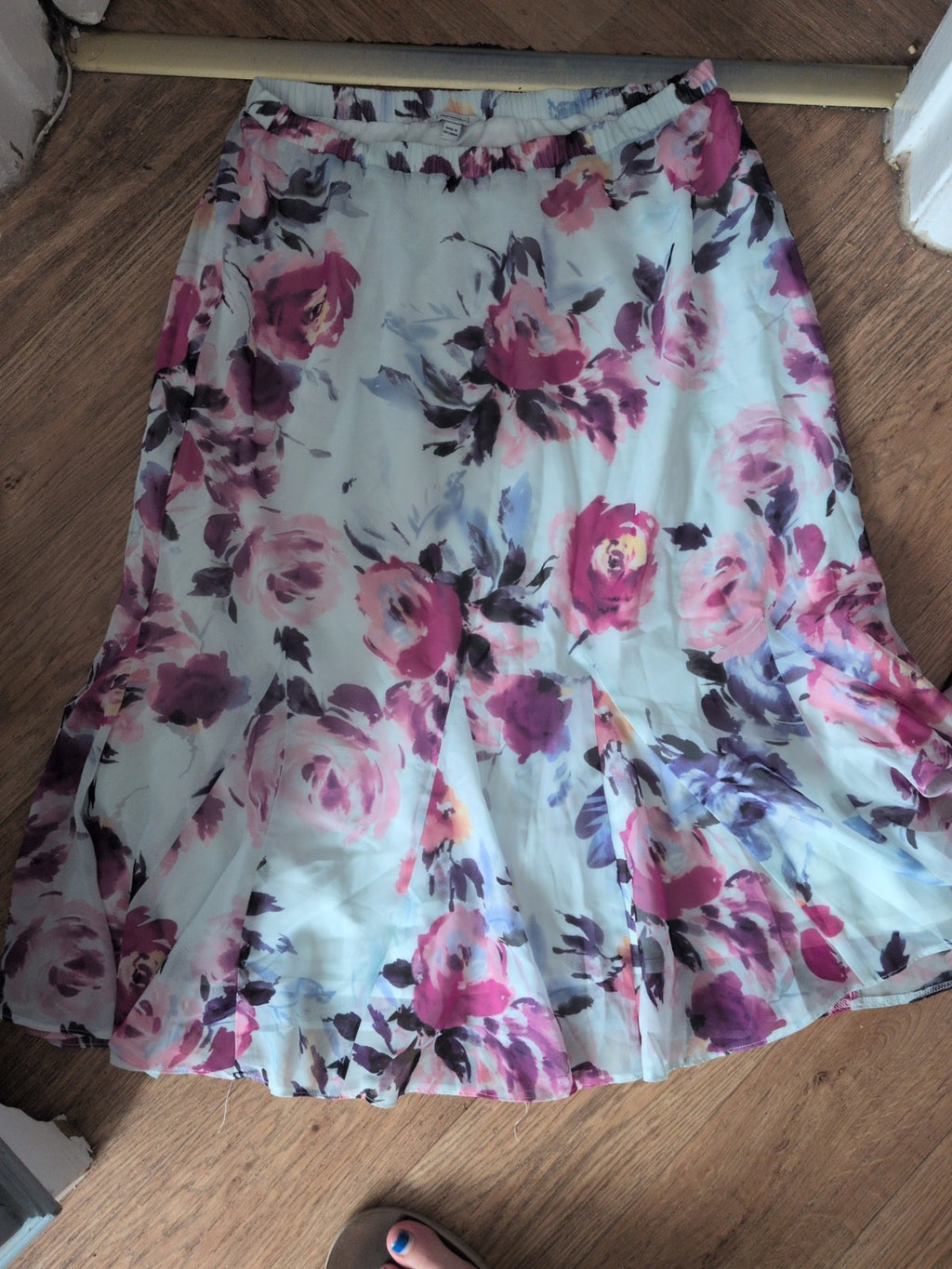 Nightingales 18 Floral Long Length Elasticated Skirt