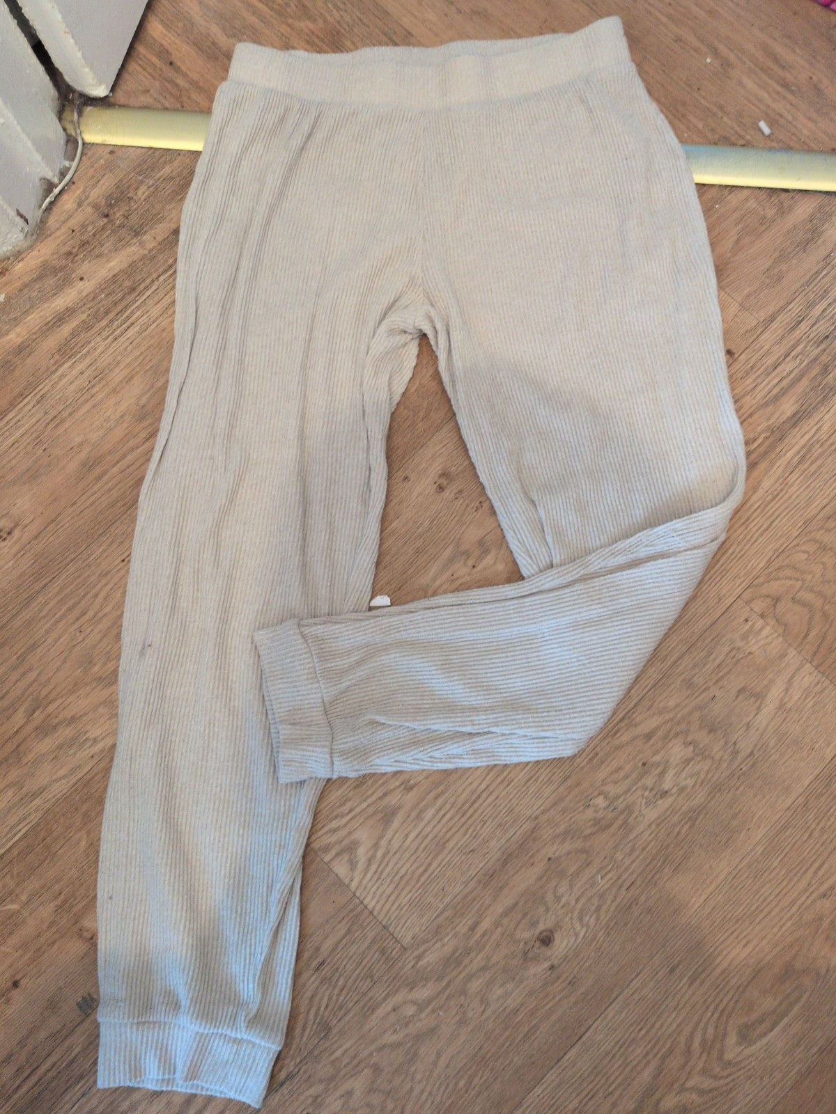 Primark 12-14 Pale Beige Elasticated Lounge Pants