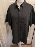 TU 2xl Black And Grey Check Soft Touch Short Sleeve Shirt