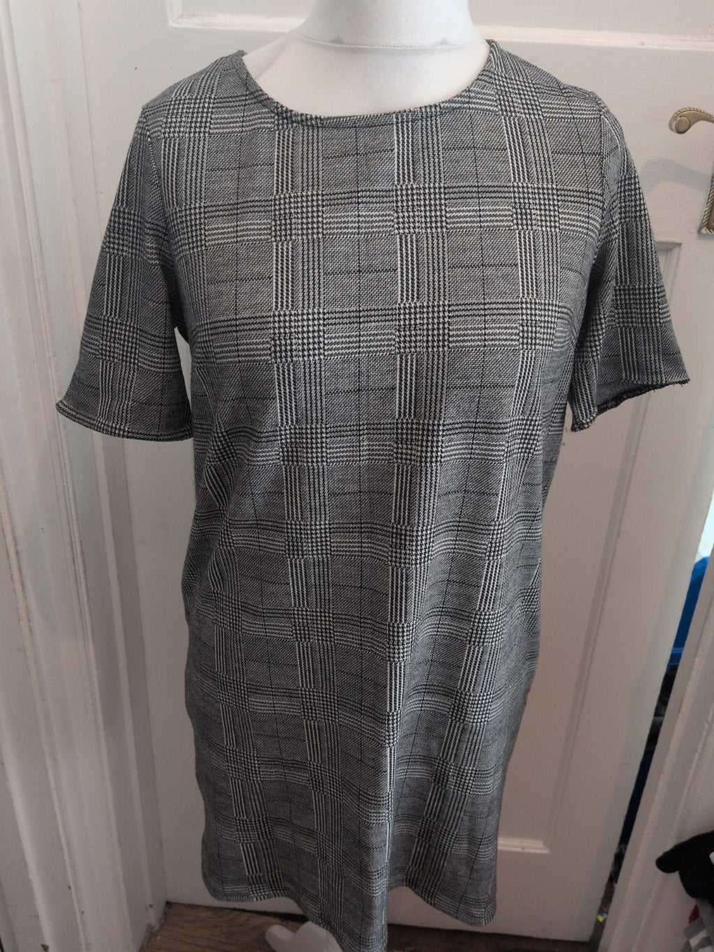 Tu 12 Checked Short Sleeve Dress