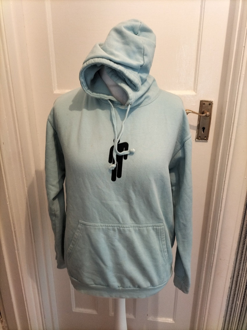 Mens Stars And Stripes Size Large Pale Blue Pullover Hoodie