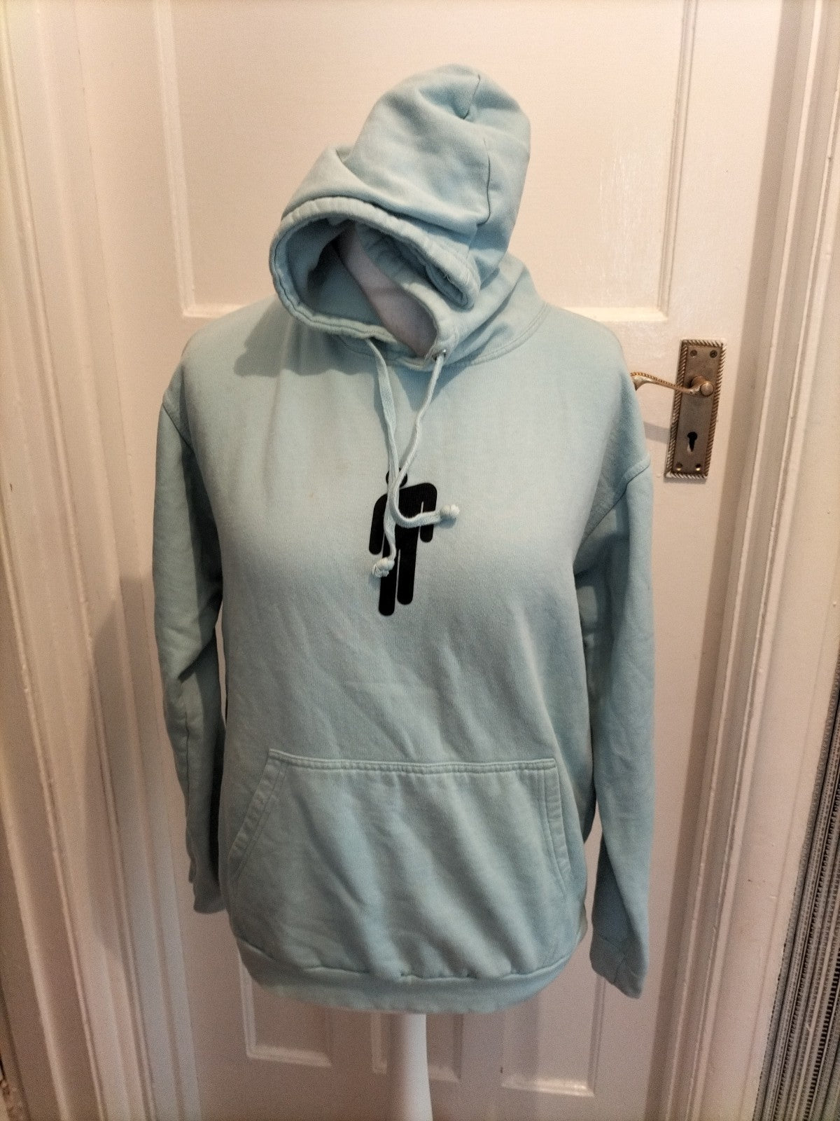 Mens Stars And Stripes Size Large Pale Blue Pullover Hoodie