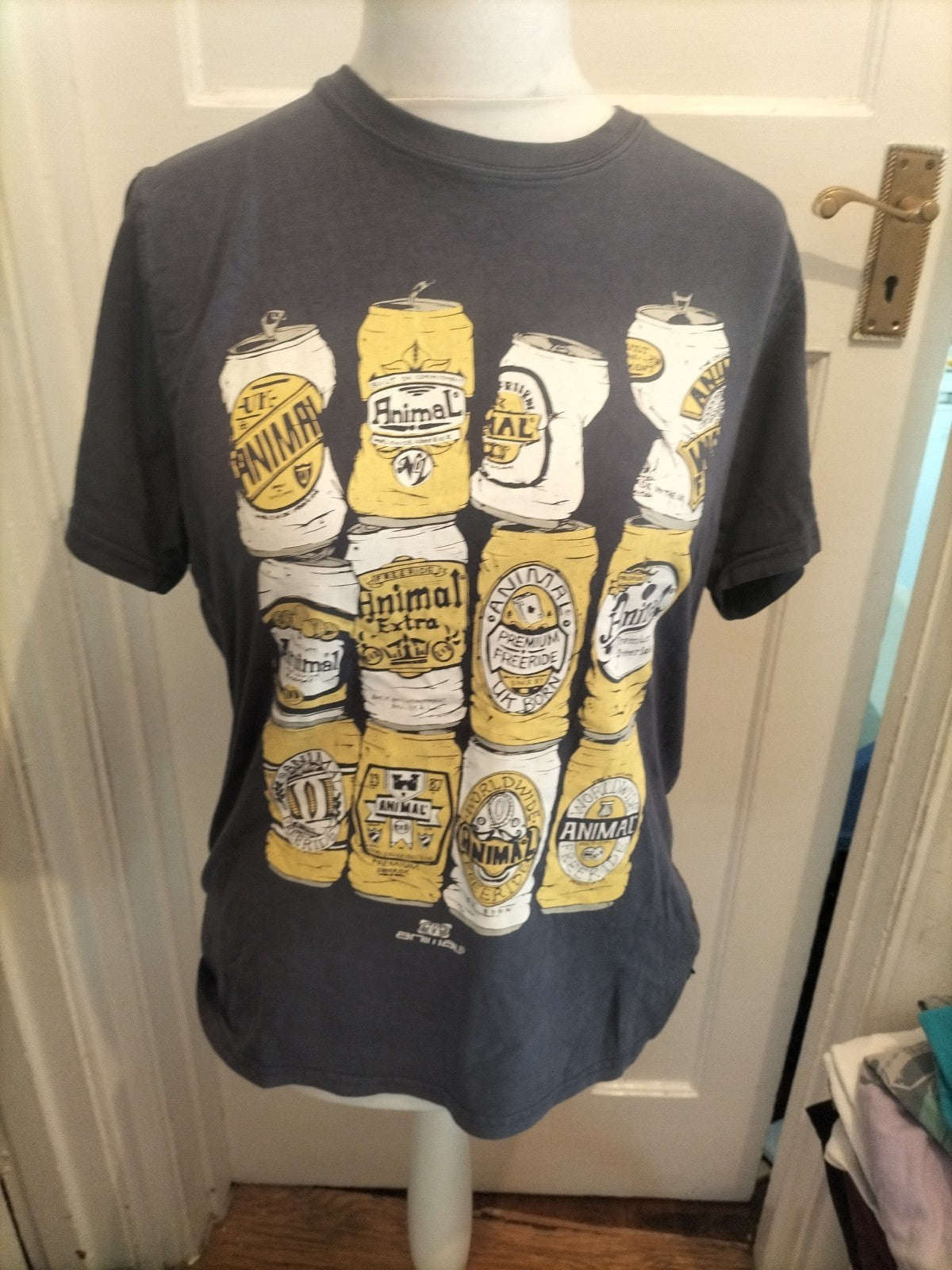 Animal Medium Beer Can Pattern Short Sleeve T-shirt