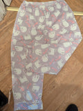 Tu Medium Pale Purple Cat Pattern Pyjama Bottoms Elasticated