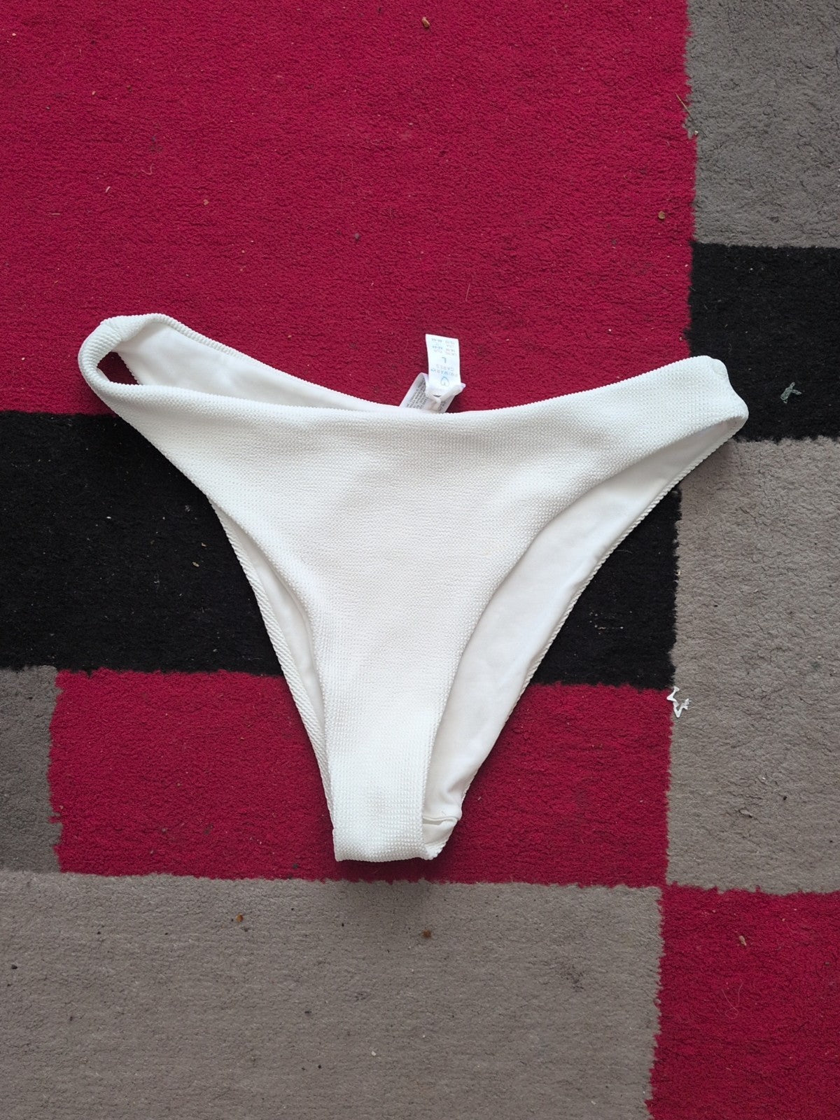 Primark Large White Texture Bikini Bottom
