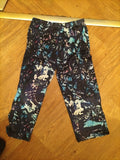 Small Purple Mix Elasticated Cropped Leggings