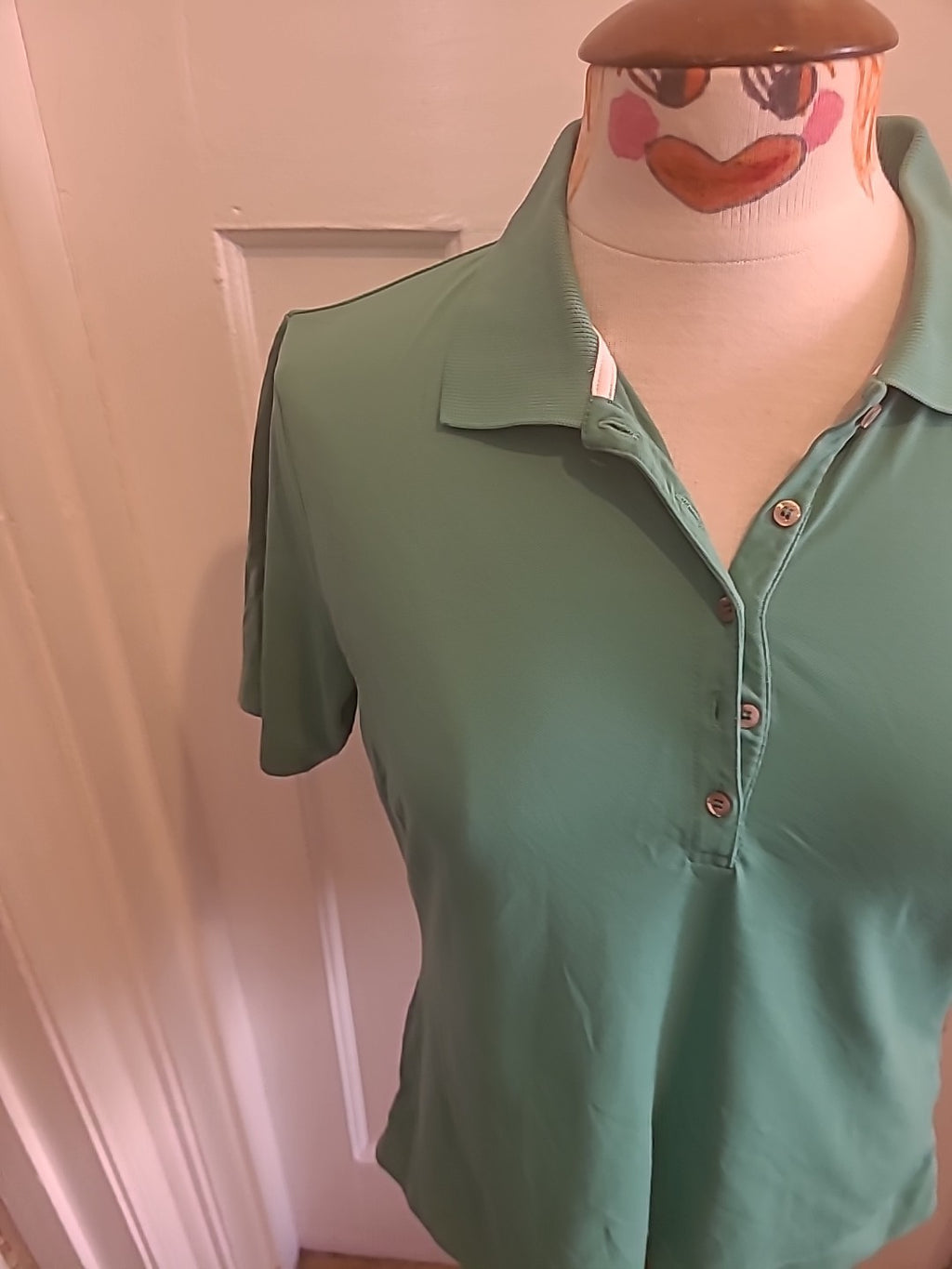 Ladies Brax Golf Size Small Green Short Sleeved Polo