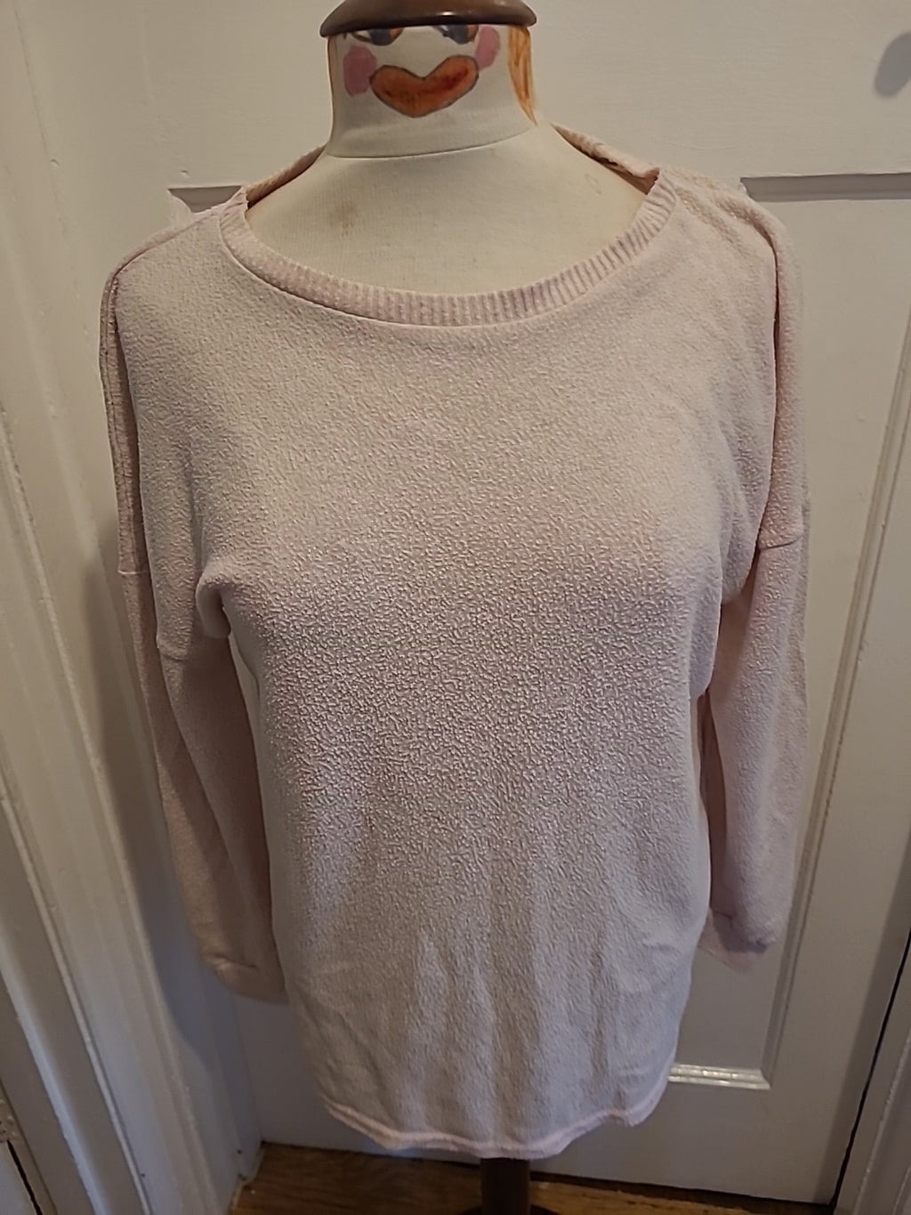 Ladies Primark Size 12-14 Pink Soft Pullover Jumper(Bobbling)