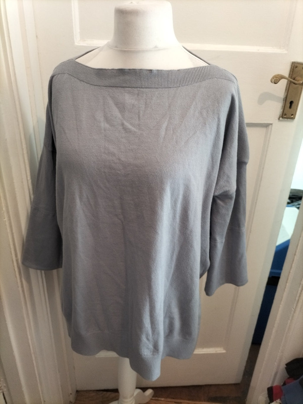 Frank Usher S/M Pale Blue Long Sleeve Jumper