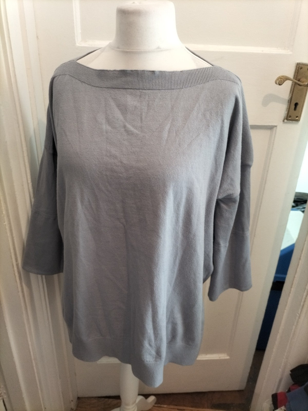 Frank Usher S/M Pale Blue Long Sleeve Jumper