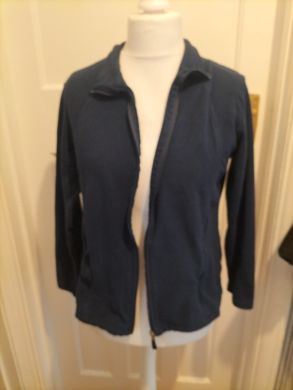 Ladies Marks And Spencer Size 14 Navy Zipped Jumper