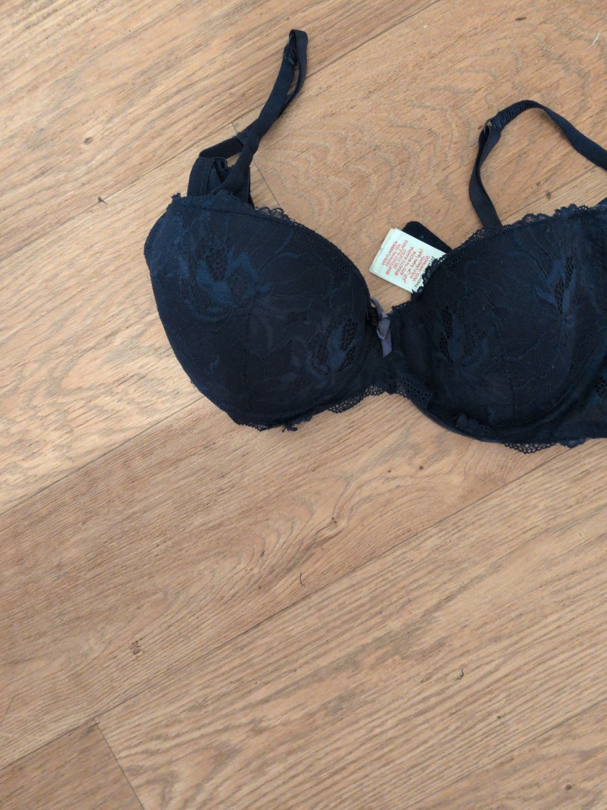 Peacocks 36B Navy Padded And Wired Flower Patterned Bra