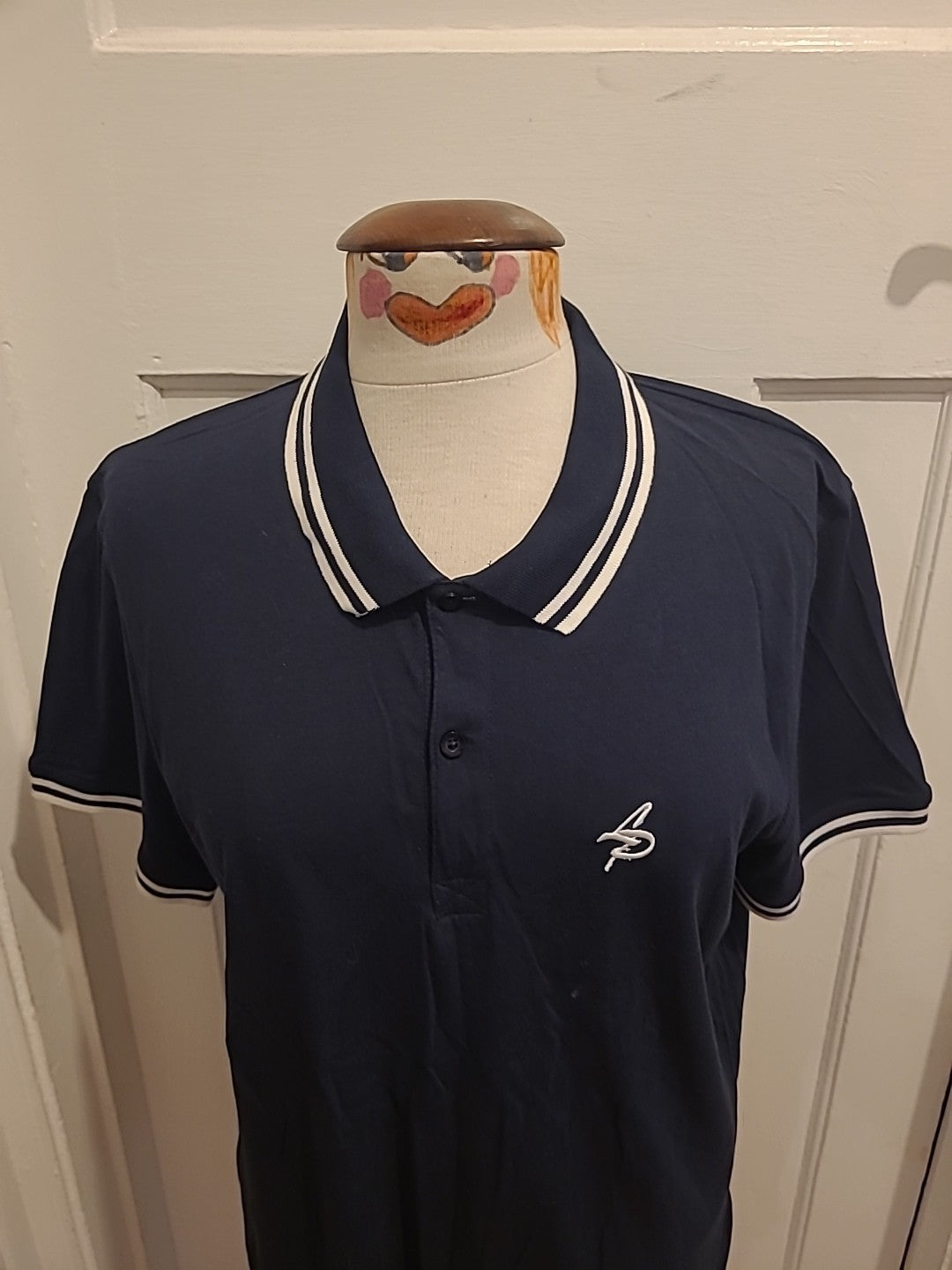 Mens Pep&Co Size Medium Navy Collared Polo Shirt