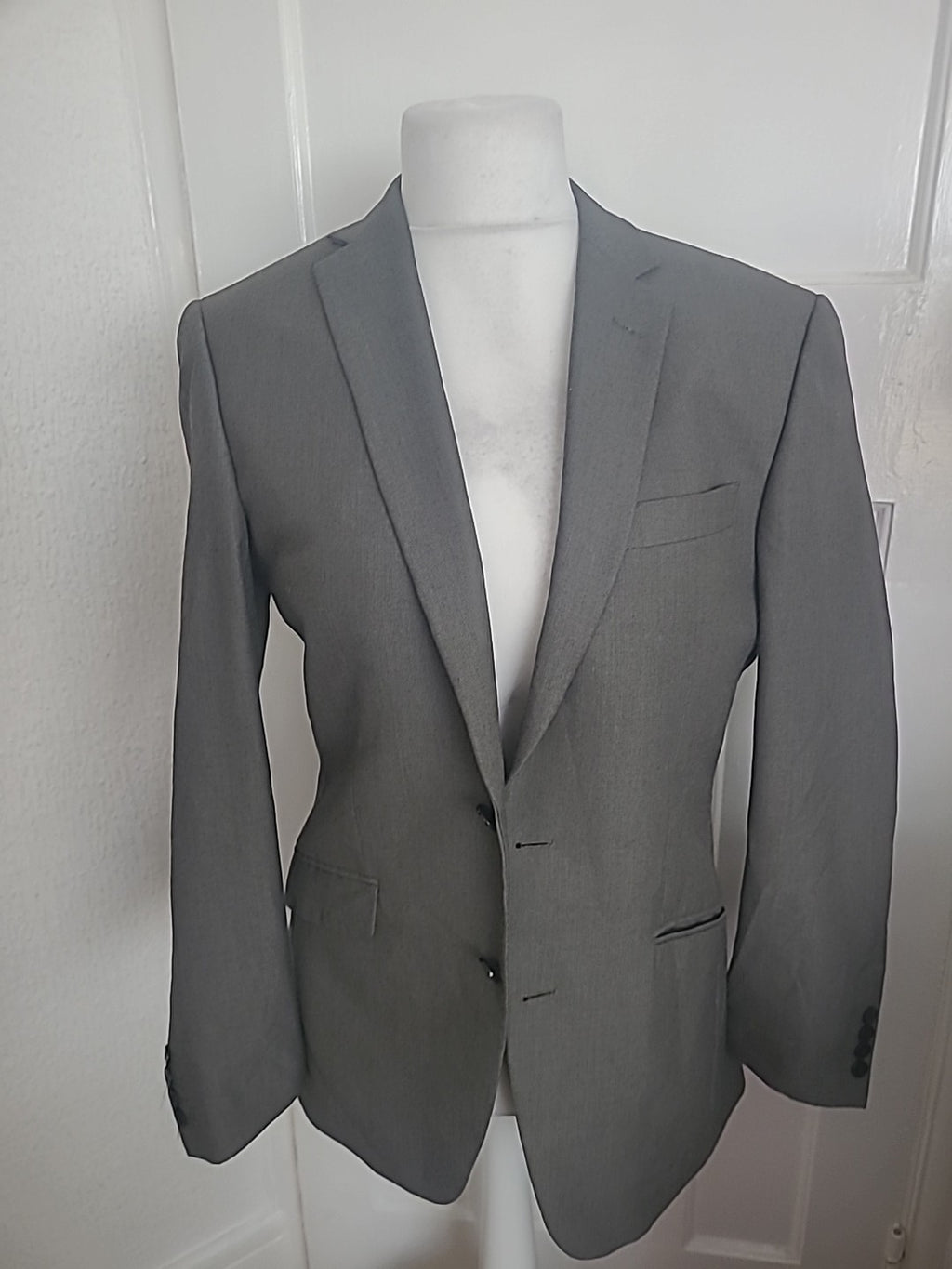 Mens M&S Size 38M Grey Tumble Dry Suit Jacket