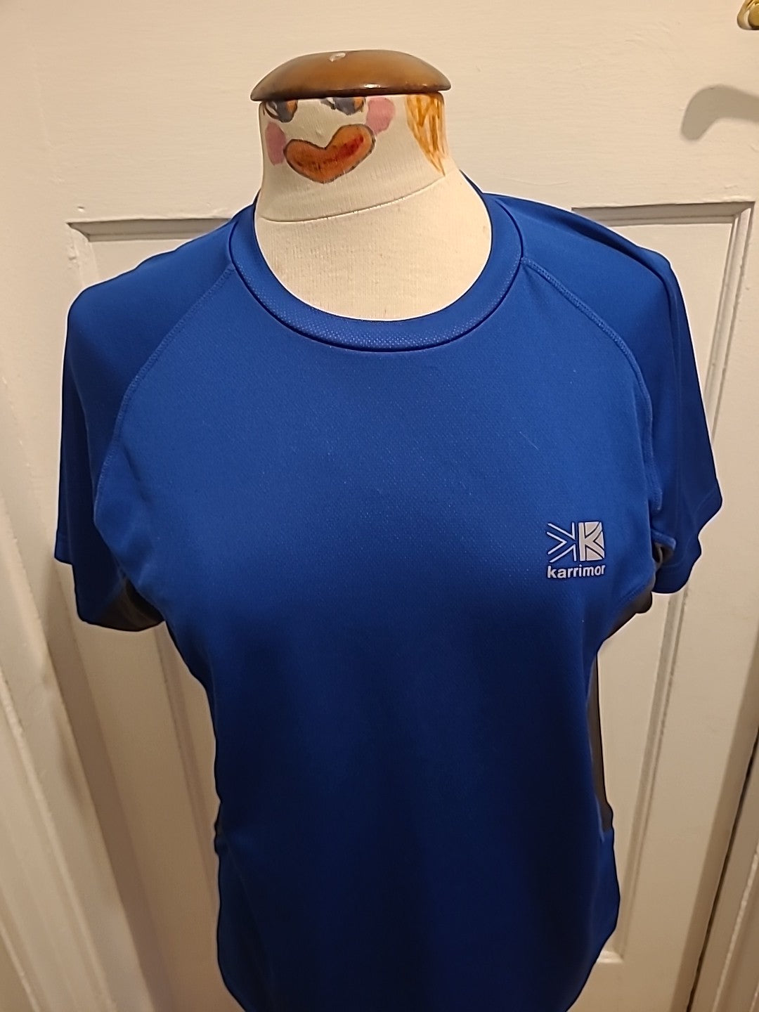 Mens Karrimor Size Medium Blue Short Sleeved Tshirt