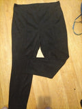 Ladies Peacocks Size 18 Black Suede Feel Elasticated Trousers