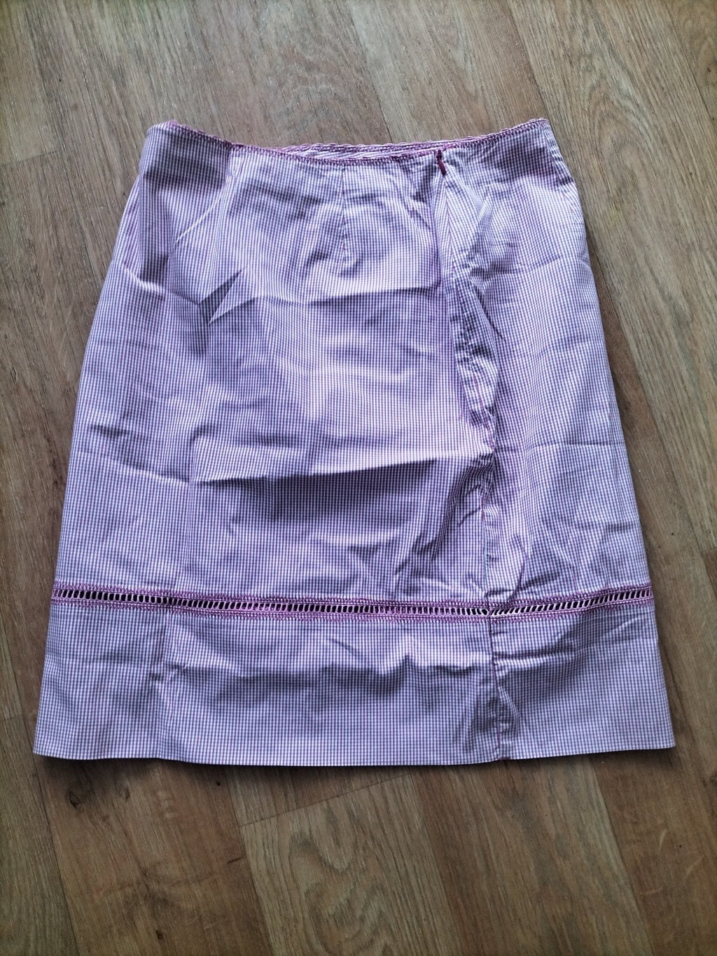 Ladies Next Petite Size 12 Pink/White Check Skirt