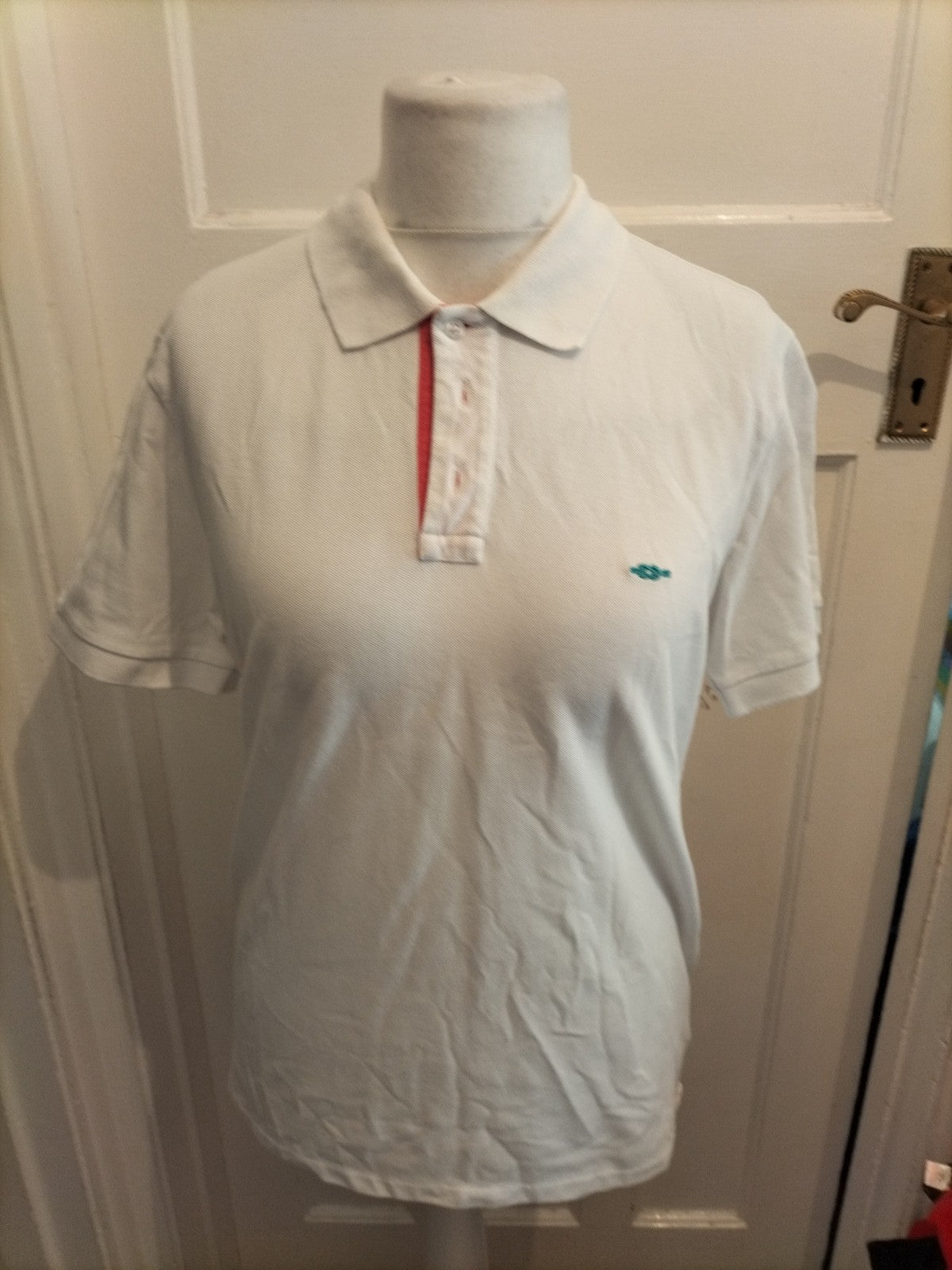 Mens Reef Knots Size Small White Short Sleeved Polo