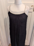 Papaya Medium Black Crinkle Long Length Sleeveless Dress