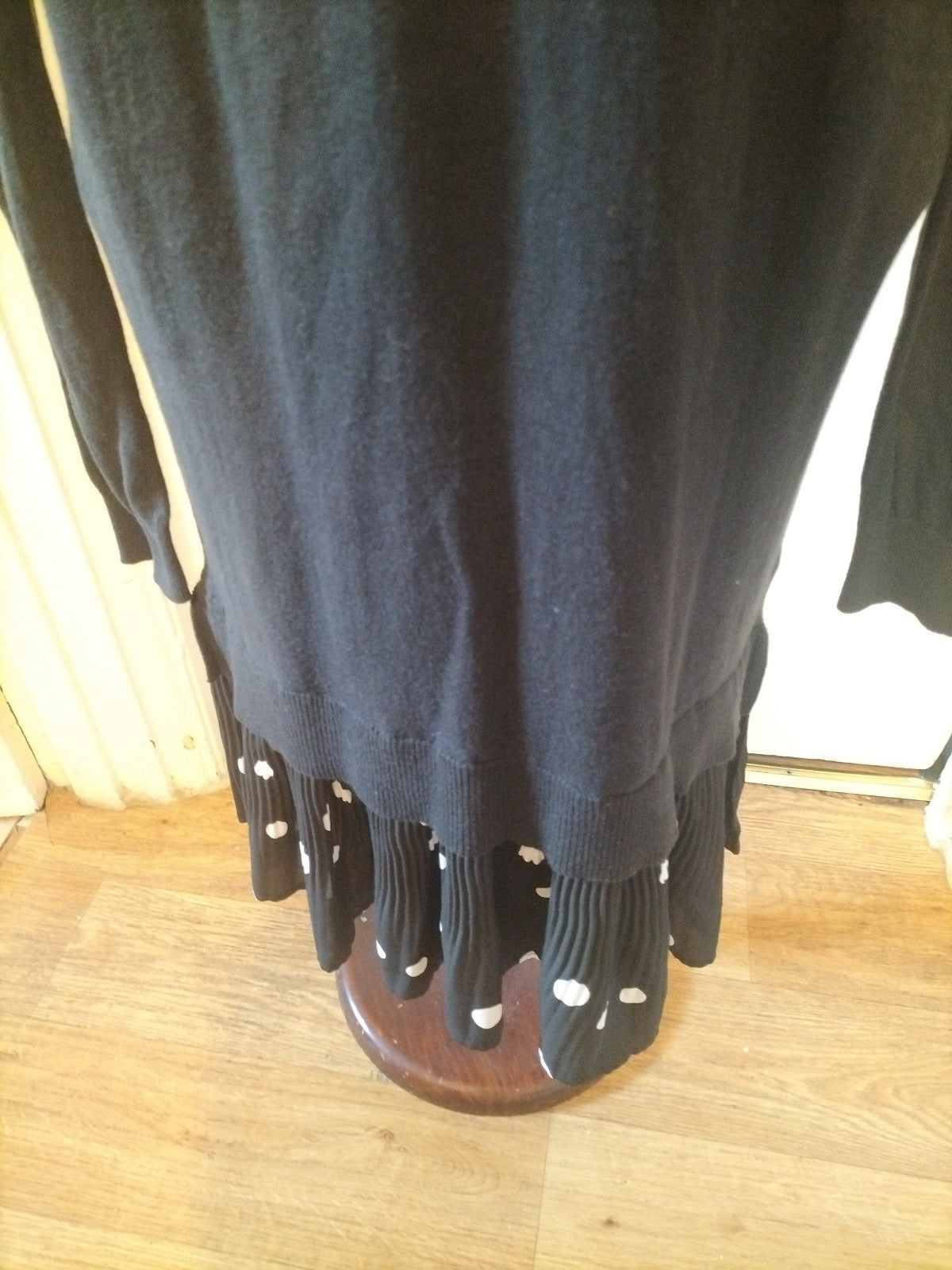 Ladies Next Size 10 Black Long Sleeved Dress