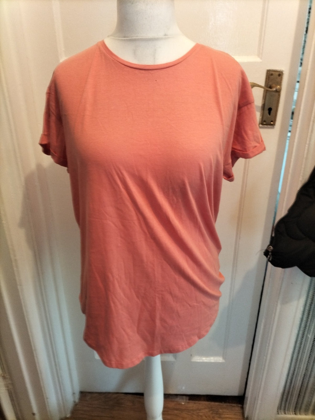 Ladies Papaya Size M Pinky Orange Short Sleeved Tshirt