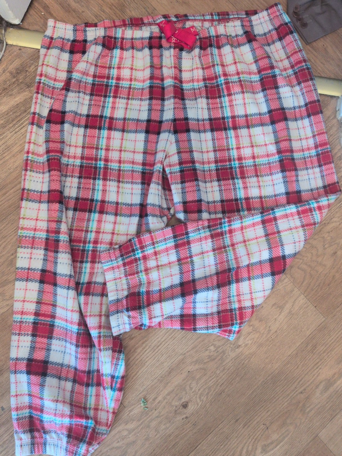 Marks And Spencer 20-22 Red Check Pyjama Bottoms