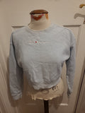 Ladies Champion Size Small Pale Blue Long Sleeved Jumper