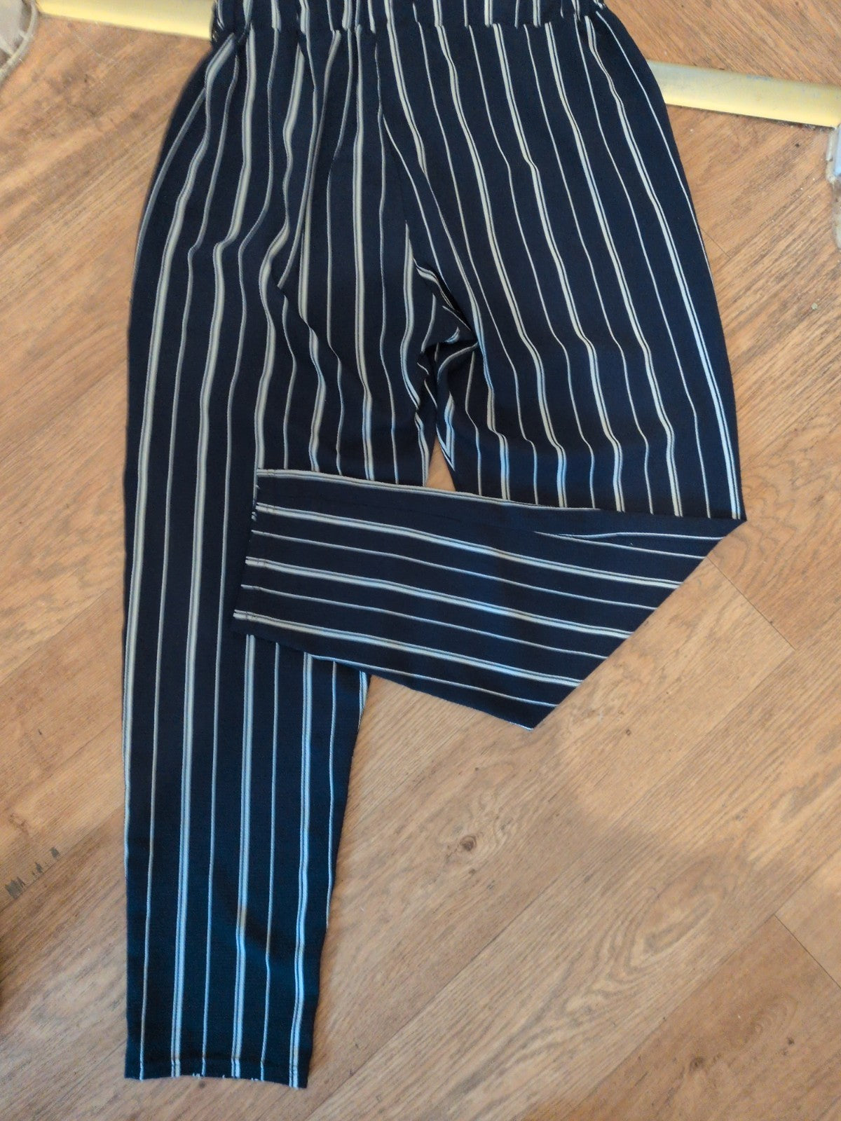 M/L Navy Stripe Elasticated Trousers