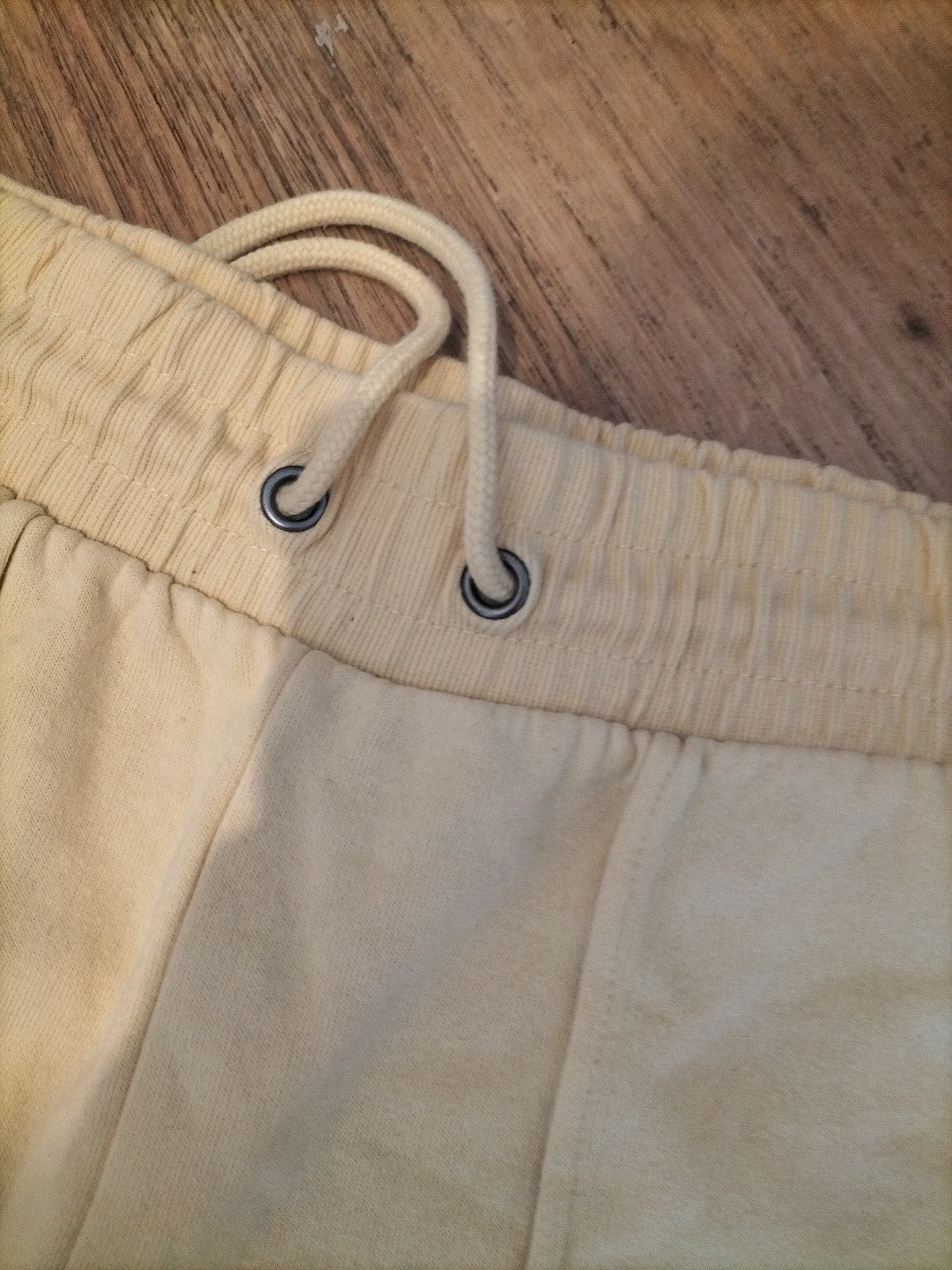 Mens River Island Size Medium Yellow Elasticated Joggers