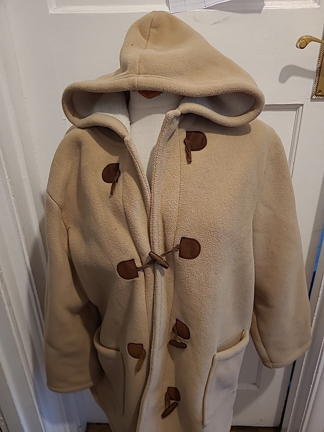 Ladies Being Casual Size 16 Beige Fleece Lined Jacket