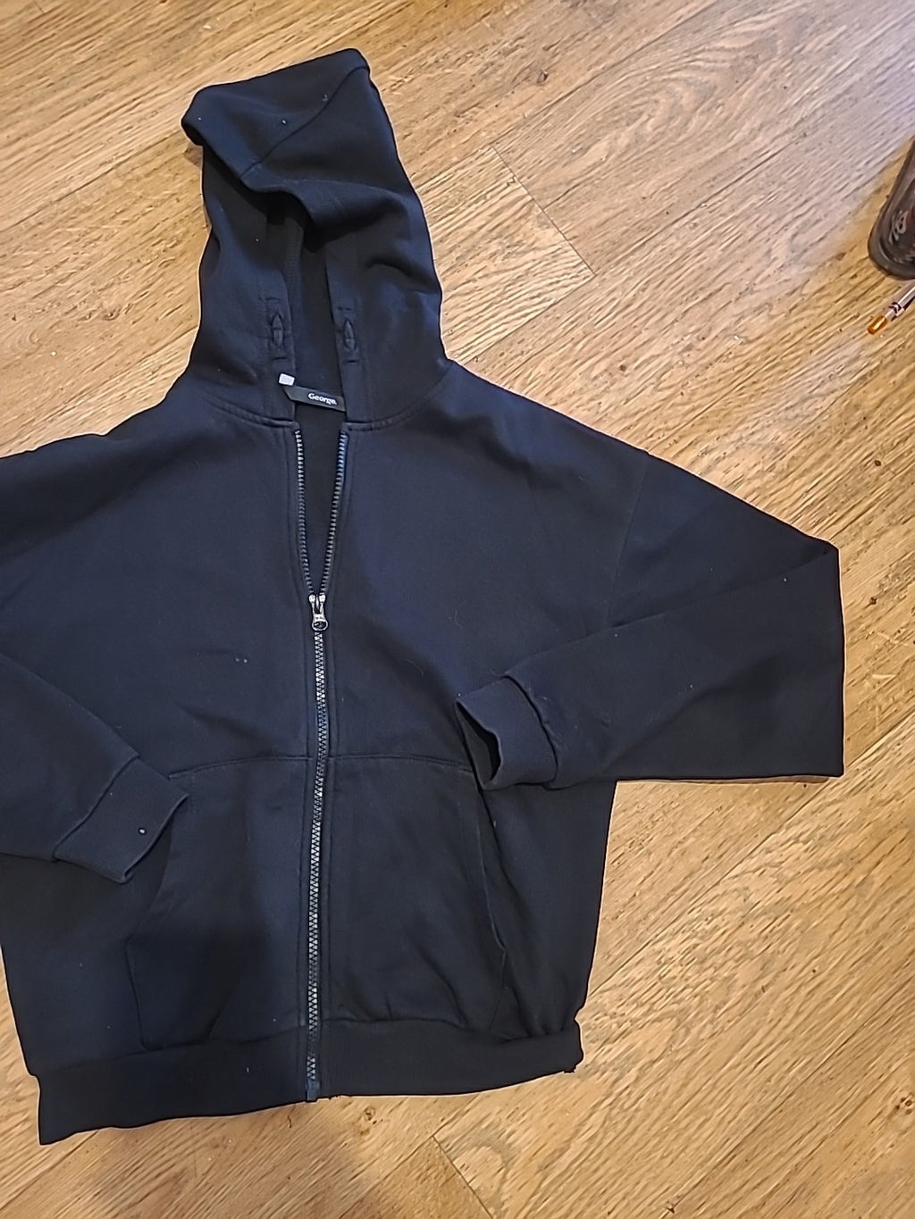 Girls George Age 12-13 Years Black Black Through Jacket