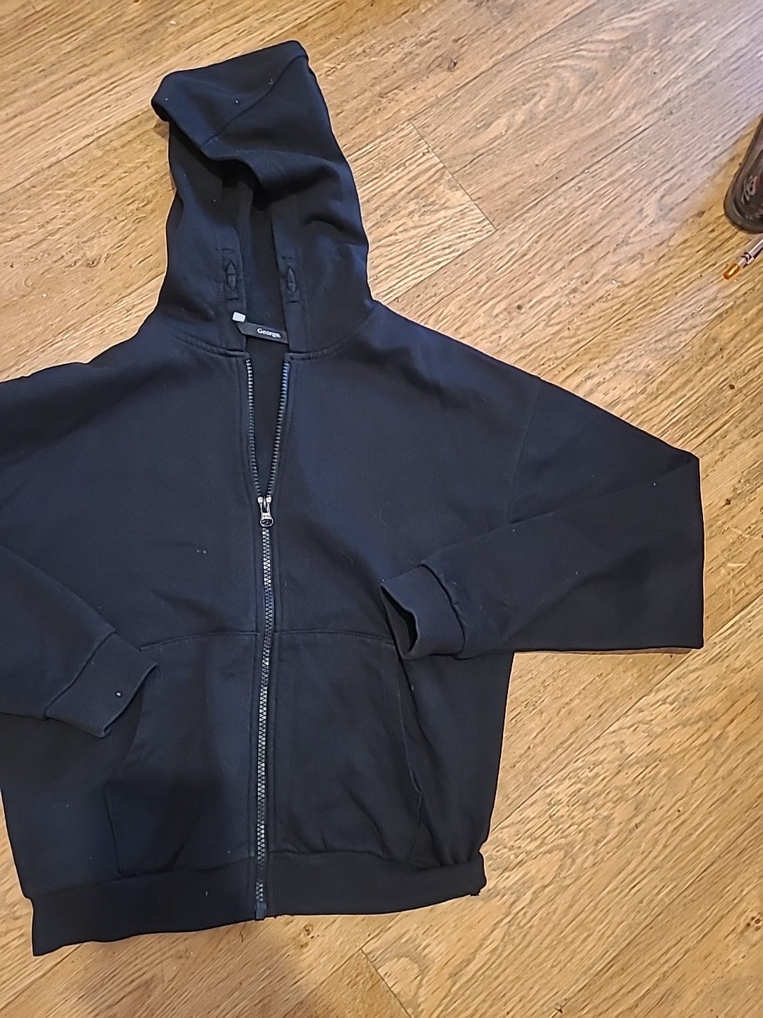 Girls George Age 12-13 Years Black Black Through Jacket