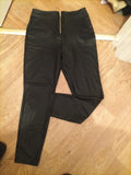 Shein Petite Large Black Pleather Trousers