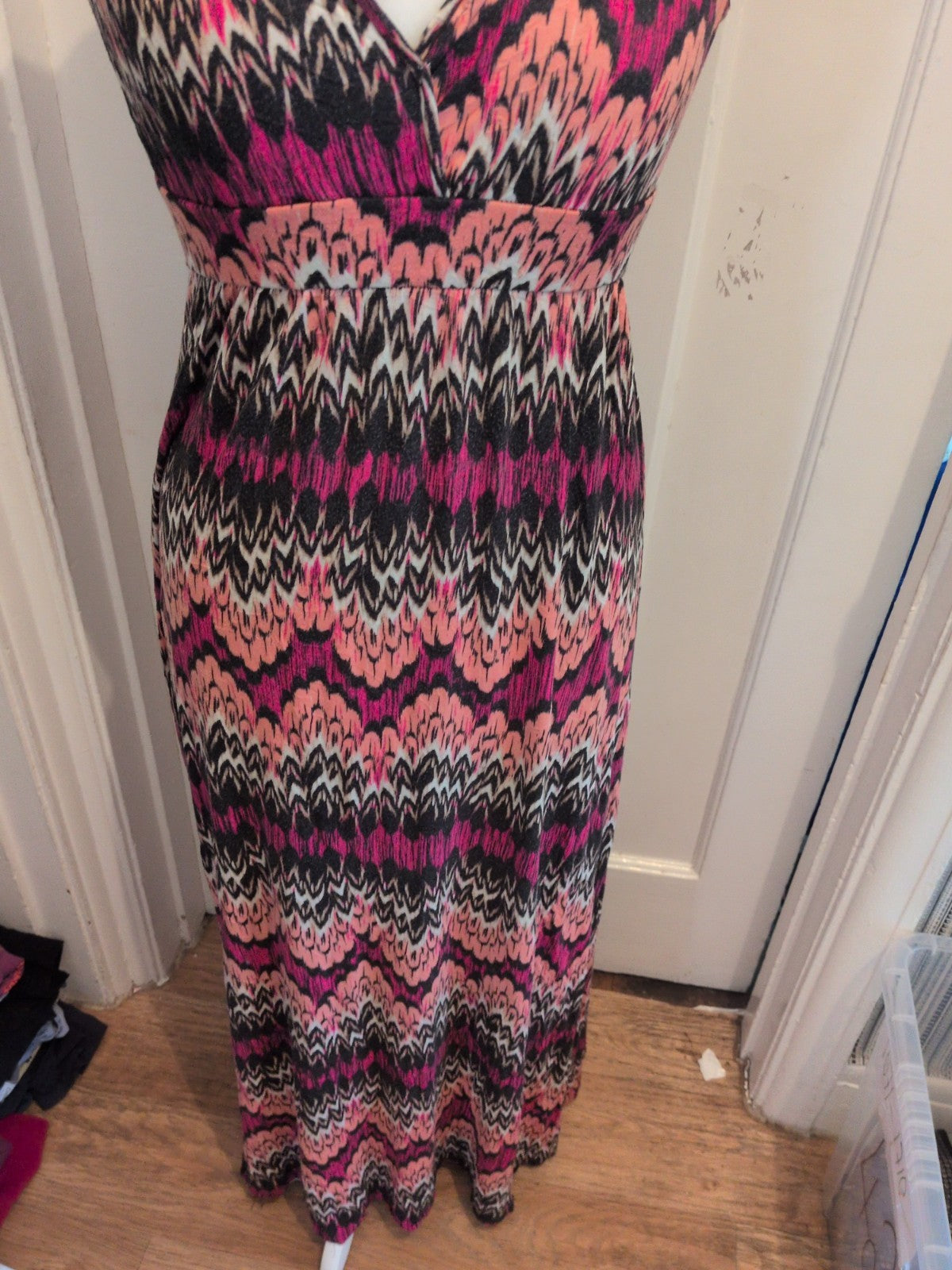 12 Multicoloured Long Length Sleeveless Summer Dress