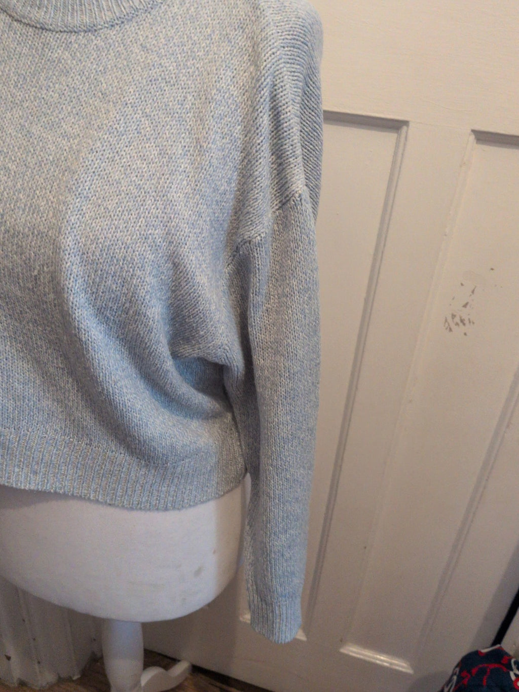 Ladies Divided Medium Pale Blue Fleck Pullover Jumper