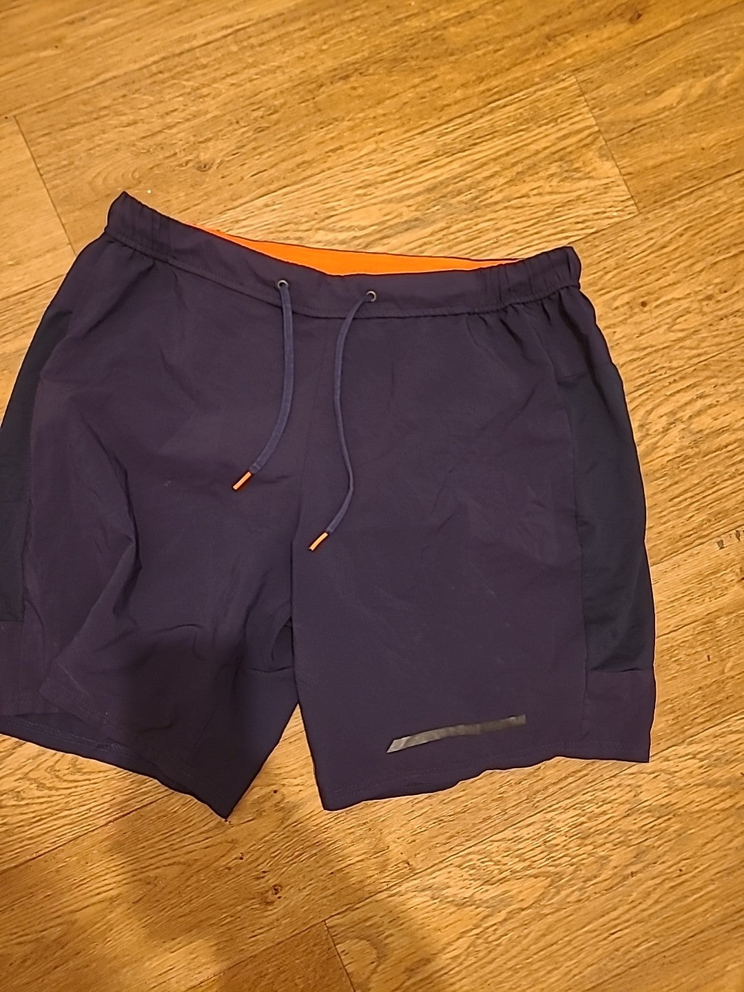 Ladies Decathlon Size Large Navy/Orange Shorts