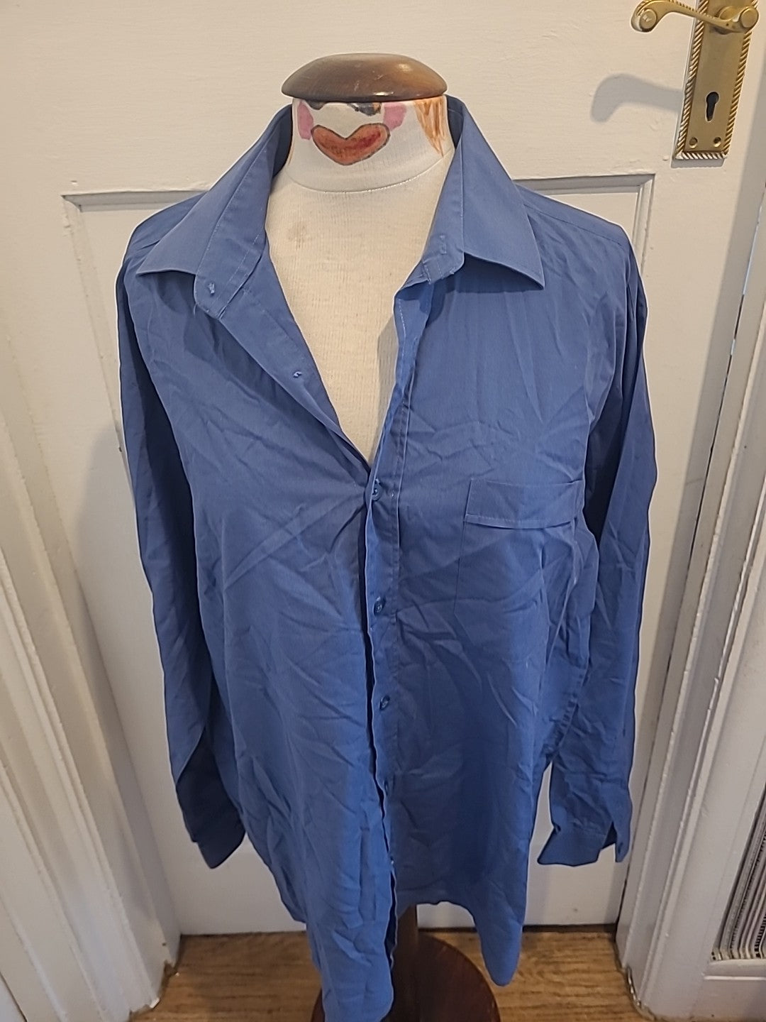 Mens Northwest Size 16" Petrol Blue Long Sleeved Shirt