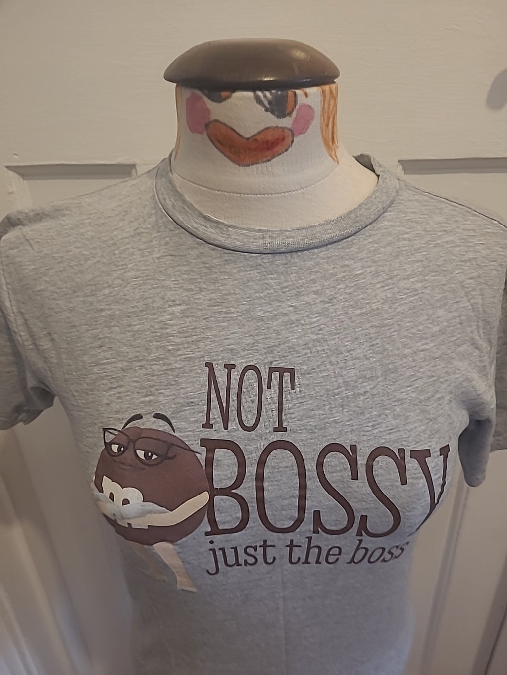 Mens M&M Size XXS Grey *Bossy* Short Sleeved Tshirt