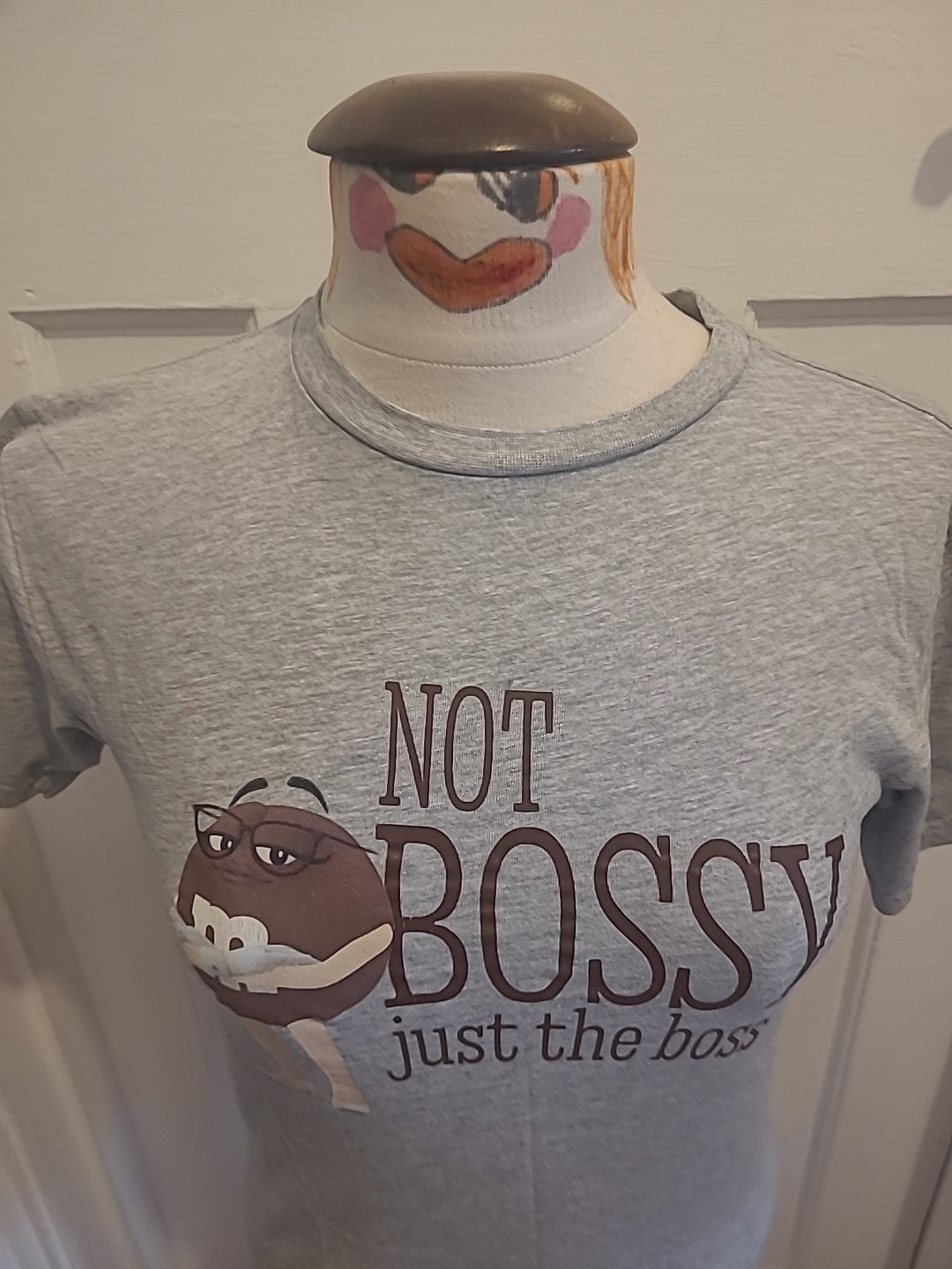 Mens M&M Size XXS Grey *Bossy* Short Sleeved Tshirt