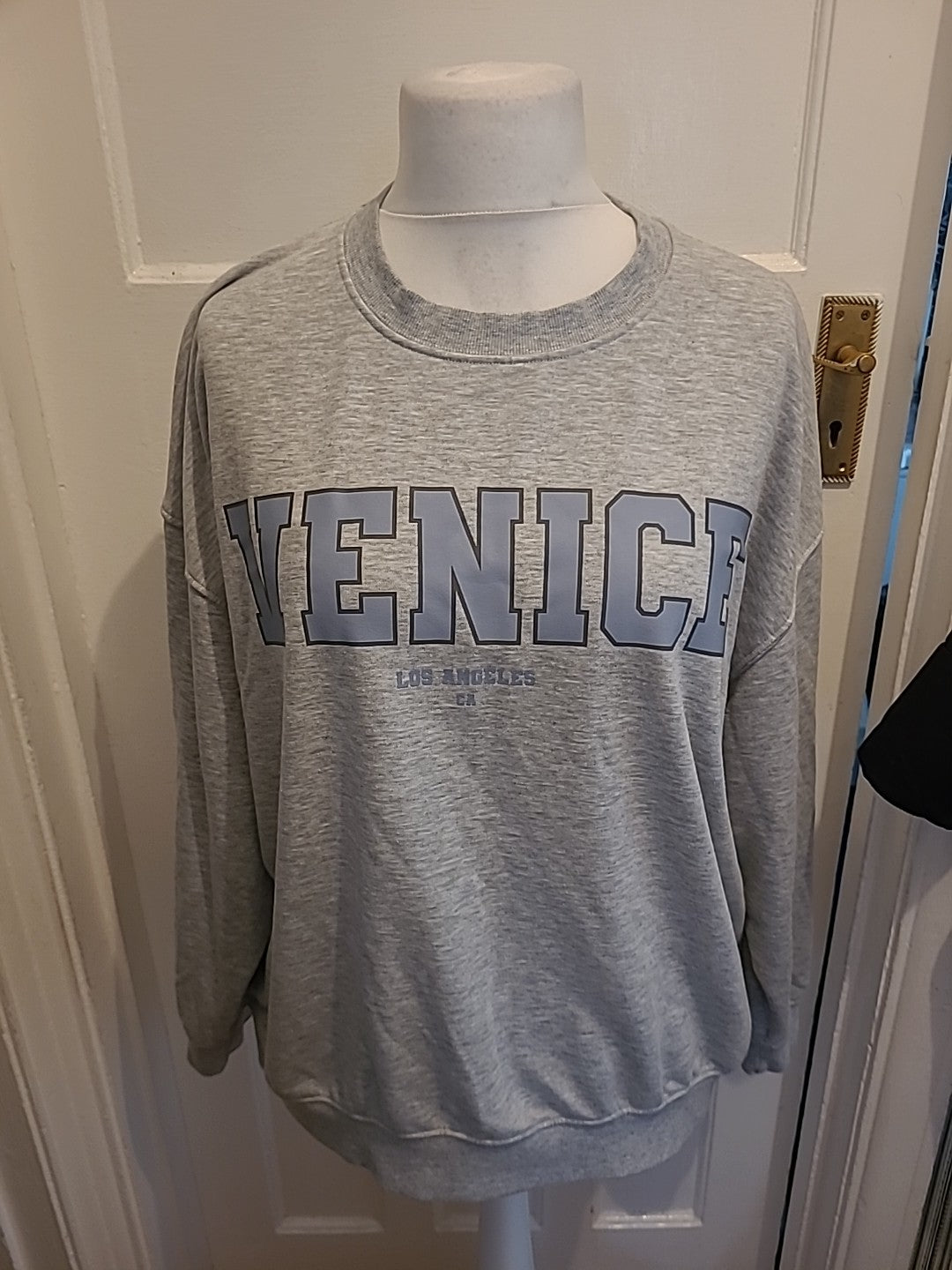 Ladies Primark Size 12-14 Grey Venice Jumper