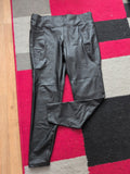 Shein XL Black Pleather Trousers