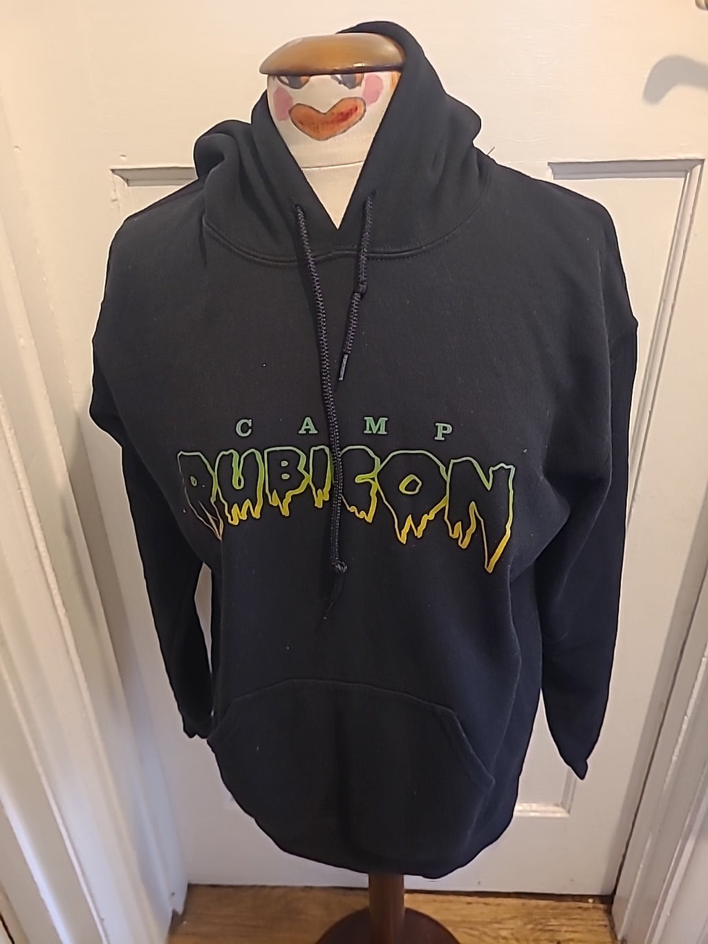 Mens Gildan Size Medium Black Hoodie"Camp Rubicon"